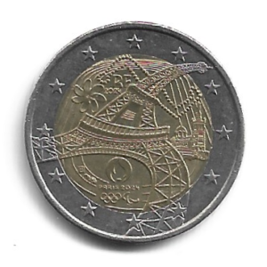 MOEDA DA FRANÇA 2 EUROS 2024