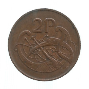 MOEDA DA IRLANDA 2 PENCE 1982 KM 21 A