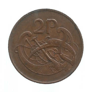 MOEDA DA IRLANDA 2 PENCE 1982 KM 21 A