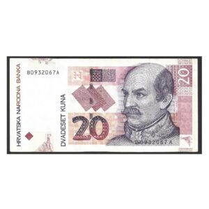 CÉDULA DA CROÁCIA 20 KUNA MBC
