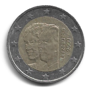 MOEDA DE LUXEMBURGO 2 EUROS 2009 KM 106