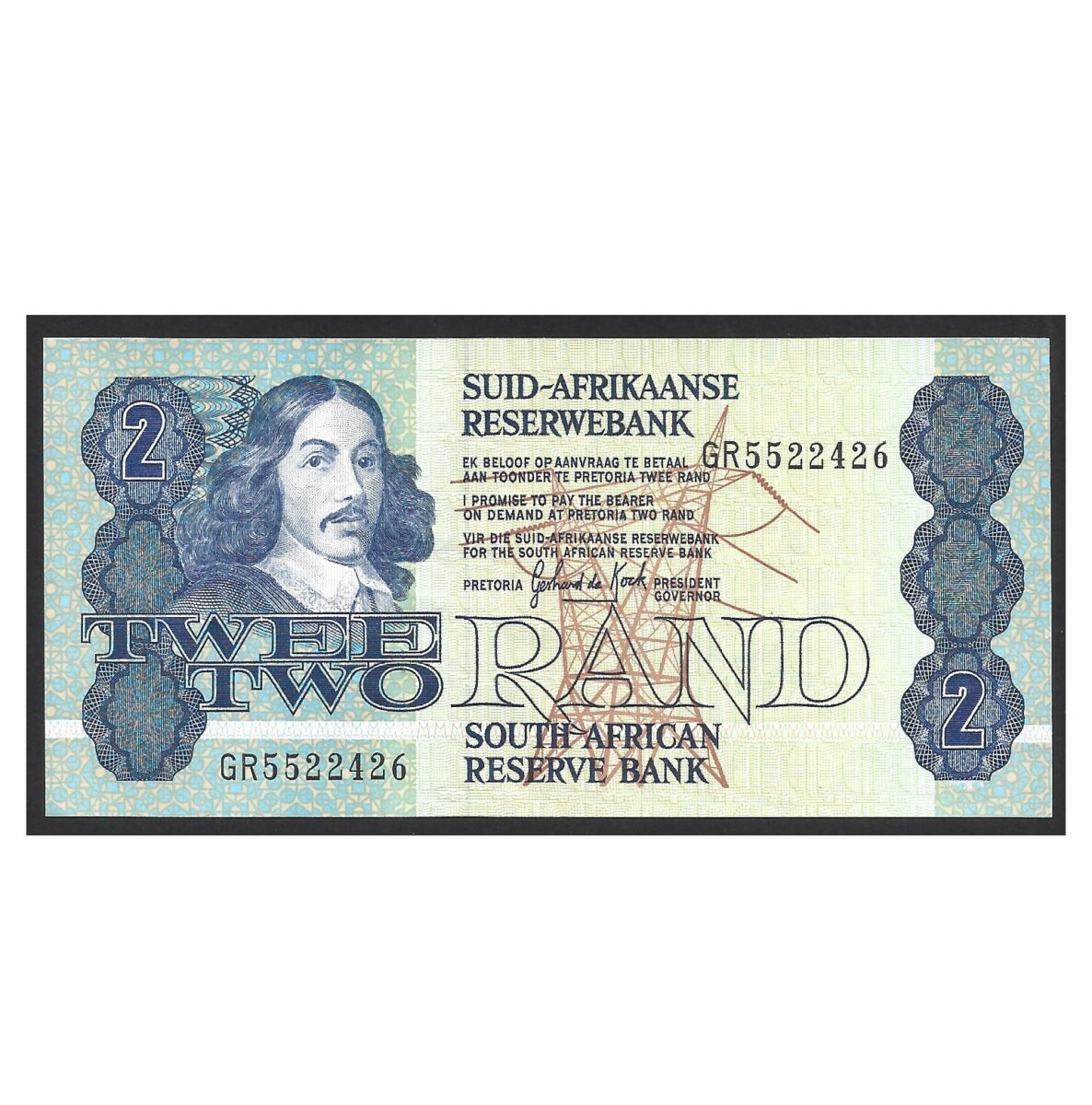 CÉDULA DA ÁFRICA DO SUL 2 RANDS SOB/FE