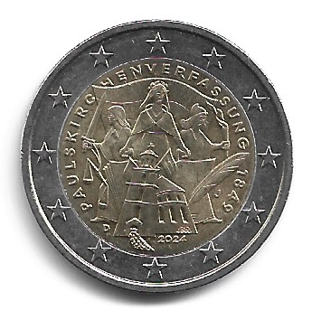 MOEDA DA ALEMANHA 2 EUROS 2024
