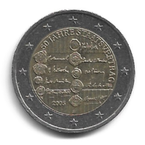 MOEDA DA ÁUSTRIA 2 EUROS 2005 KM 3124