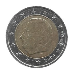 MOEDA DA BÉLGICA 2 EUROS 2004 KM 231