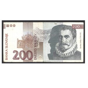CÉDULA DA ESLOVÊNIA 200 TOLARJEV MBC