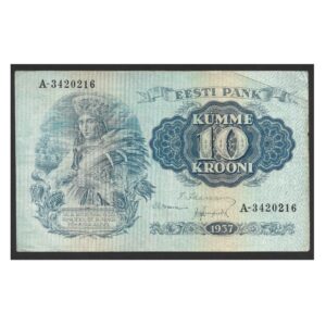 CÉDULA DA ESTÔNIA 10 COROAS 1957 MBC
