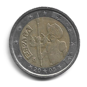 MOEDA DA ESPANHA 2 EUROS 2005 KM 1063