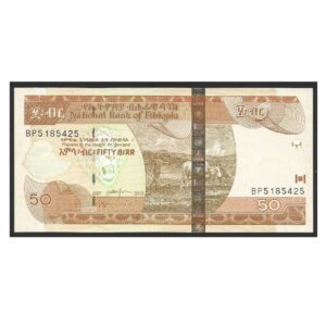 CÉDULA DA ETIÓPIA 50 BIRR 2007-2015 FE