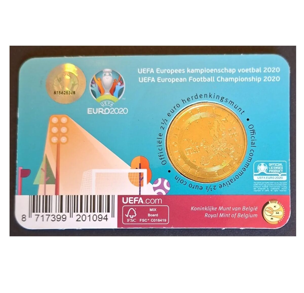 MOEDA DA BÉLGICA 2 1/2 EUROS 2021 - Imagem 2