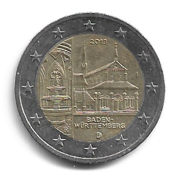 MOEDA DA ALEMANHA 2 EUROS 2013 D KM 314