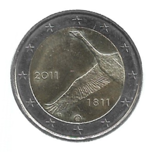 MOEDA DA FINLÂNDIA 2 EUROS 2011 KM 163