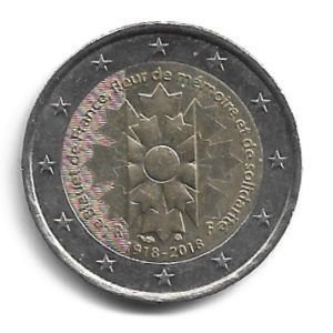 MOEDA DA FRANÇA 2 EUROS 2018