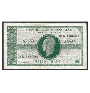 CÉDULA DA FRANÇA 1000 FRANCOS 1944 P 107 MBC
