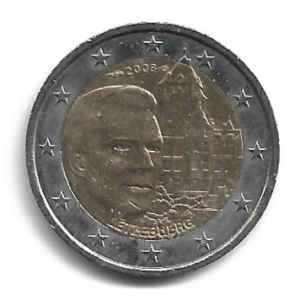 MOEDA DE LUXEMBURGO 2 EUROS 2008 KM 96