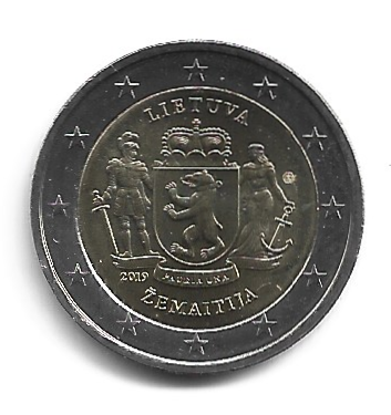 MOEDA DA LITUÂNIA 2 EUROS 2019