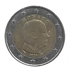 MOEDA DE MÔNACO 2 EUROS 2024 KM 195