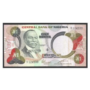 CÉDULA DA NIGÉRIA 1 NAIRA MBC