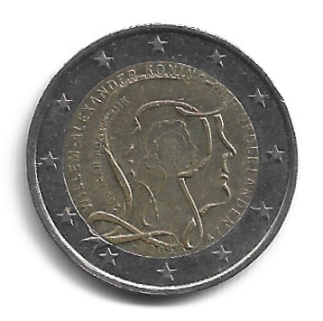 MOEDA DOS PAÍSES BAIXOS 2 EUROS 2013 KM 324
