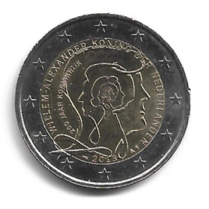 MOEDA DOS PAÍSES BAIXOS 2 EUROS 2013 KM 324