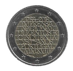 MOEDA DE PORTUGAL 2 EUROS 2018