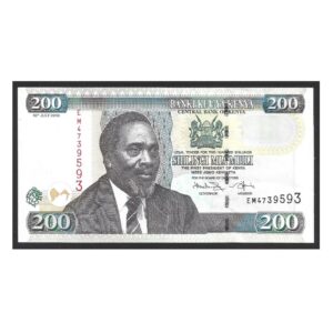 CÉDULA DO QUÊNIA 200 SHILLINGS SOB/FE