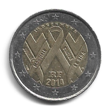 MOEDA DA FRANÇA 2 EUROS 2014