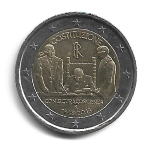 MOEDA DA ITÁLIA 2 EUROS 2018