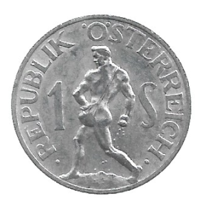 MOEDA DA ÁUSTRIA 1 SHILLING 1952 KM 2871