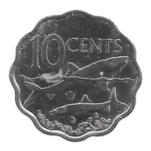 MOEDA DAS BAHAMAS 10 CENTS 2016 KM 219