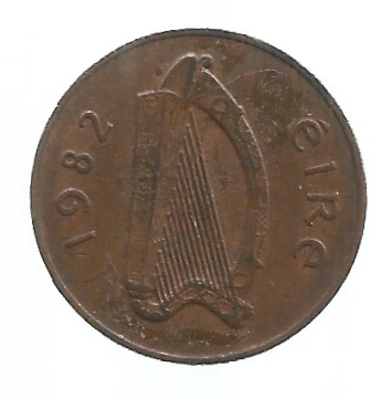 MOEDA DA IRLANDA 2 PENCE 1982 KM 21 A - Imagem 2