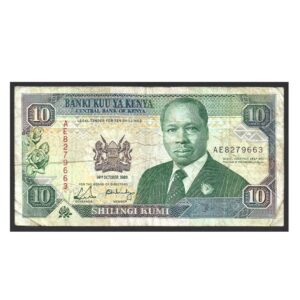 CÉDULA DO QUÊNIA 10 SHILLINGS MBC