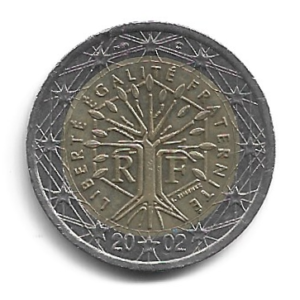 MOEDA DA FRANÇA 2 EUROS 2002 KM 1289