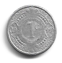 MOEDA DAS ANTILHAS HOLANDESAS 1 CENT 1999 KM 32
