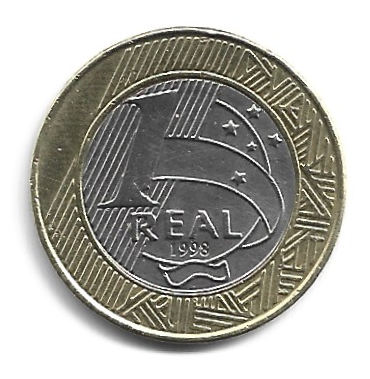 MOEDA DO BRASIL 1 REAL 1998 V 570 MBC/SOB - Imagem 2