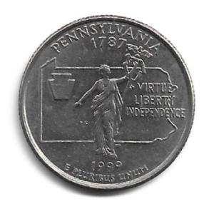 MOEDA DOS EUA 25 CENTS / QUARTER 1999 D KM 294