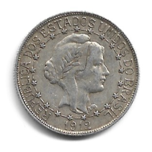 MOEDA DO BRASIL 500 RÉIS 1912 P 701