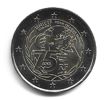 MOEDA DA FRANÇA 2 EUROS 2021