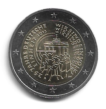 MOEDA DA ALEMANHA 2 EUROS 2015 A KM 377