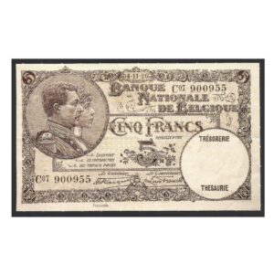 FAC-SÍMILE BÉLGICA 5 FRANCOS 1926 FAC-SÍMILE
