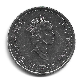 MOEDA DO CANADÁ 1999 25 CENTS KM 344 - Imagem 2