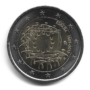MOEDA DA ESPANHA 2 EUROS 2015 KM 1338