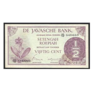 CÉDULA DOS PAÍSES BAIXOS 1/2 1948 SOB/FE