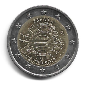 MOEDA DA ESPANHA 2 EUROS 2012 KM 1252