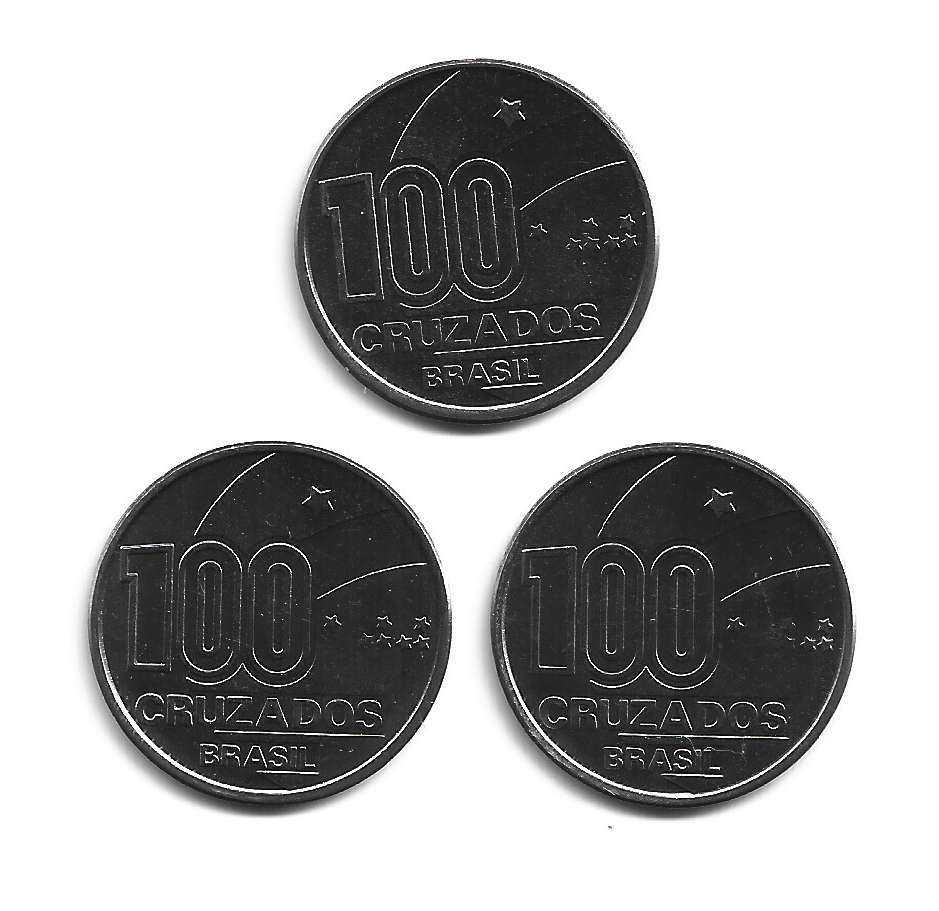 MOEDAS DO BRASIL 100 CRUZADOS 1988 V 403 SOB/FC - Imagem 2
