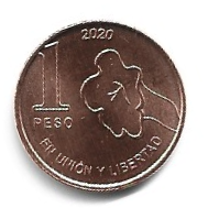 MOEDA DA ARGENTINA 1 PESO 2020