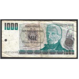 CÉDULA DA ARGENTINA 1000 PESOS BC
