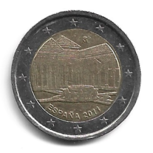 MOEDA DA ESPANHA 2 EUROS 2011 KM 1184