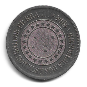 MOEDA DO BRASIL 200 RÉIS 1894 V 047 B MBC