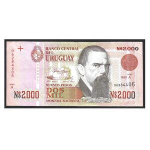 CÉDULA DO URUGUAI 2000 NUEVOS PESOS MBC